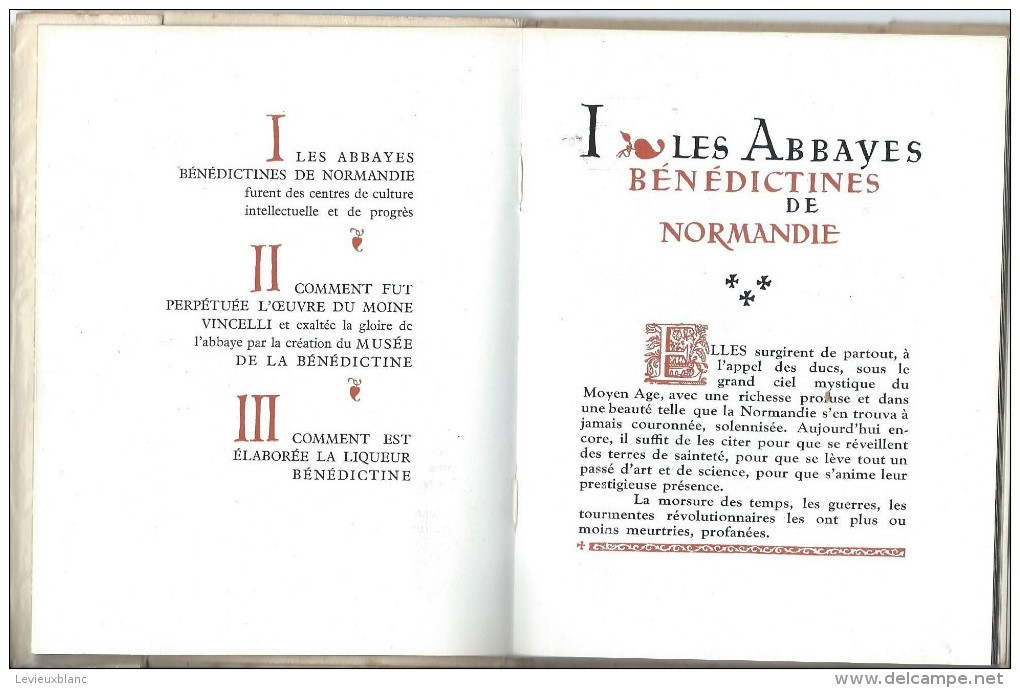 La Bénédictine/Liqueur/Livret/Une Oeuvre Née D'un Secret/Musée De La Bénédictine/FECAMP/Tolmer/vers 1940-50  LIV45bis - Alcohol