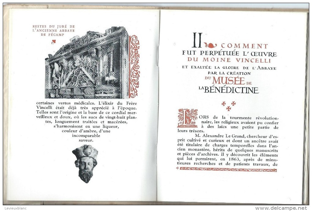 La Bénédictine/Liqueur/Livret/Une Oeuvre Née D'un Secret/Musée De La Bénédictine/FECAMP/Tolmer/vers 1940-50  LIV45bis - Alcoholes