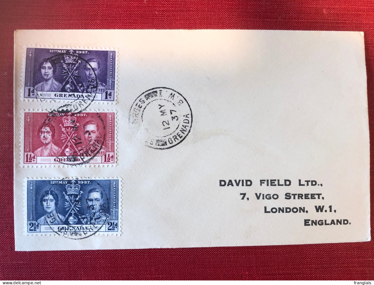 1937 George VI Coronation Cover. FDC - Grenade (...-1974)