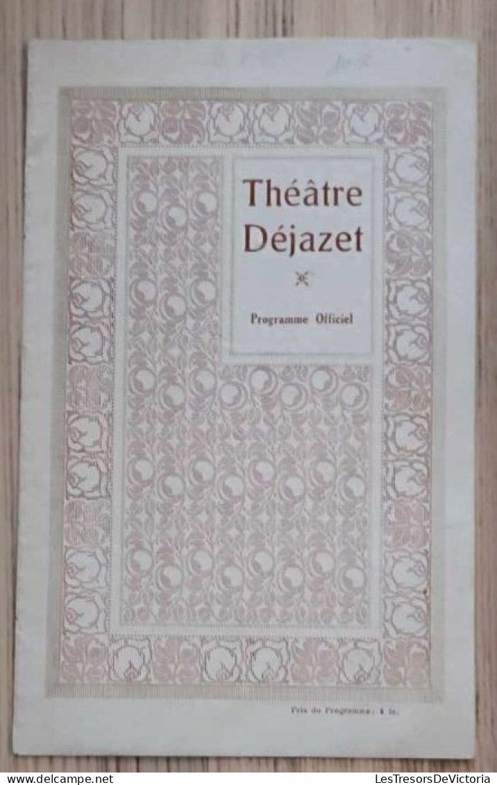 Programme De Théâtres - Théâtre Déjazet - Programme Officiel - Programas