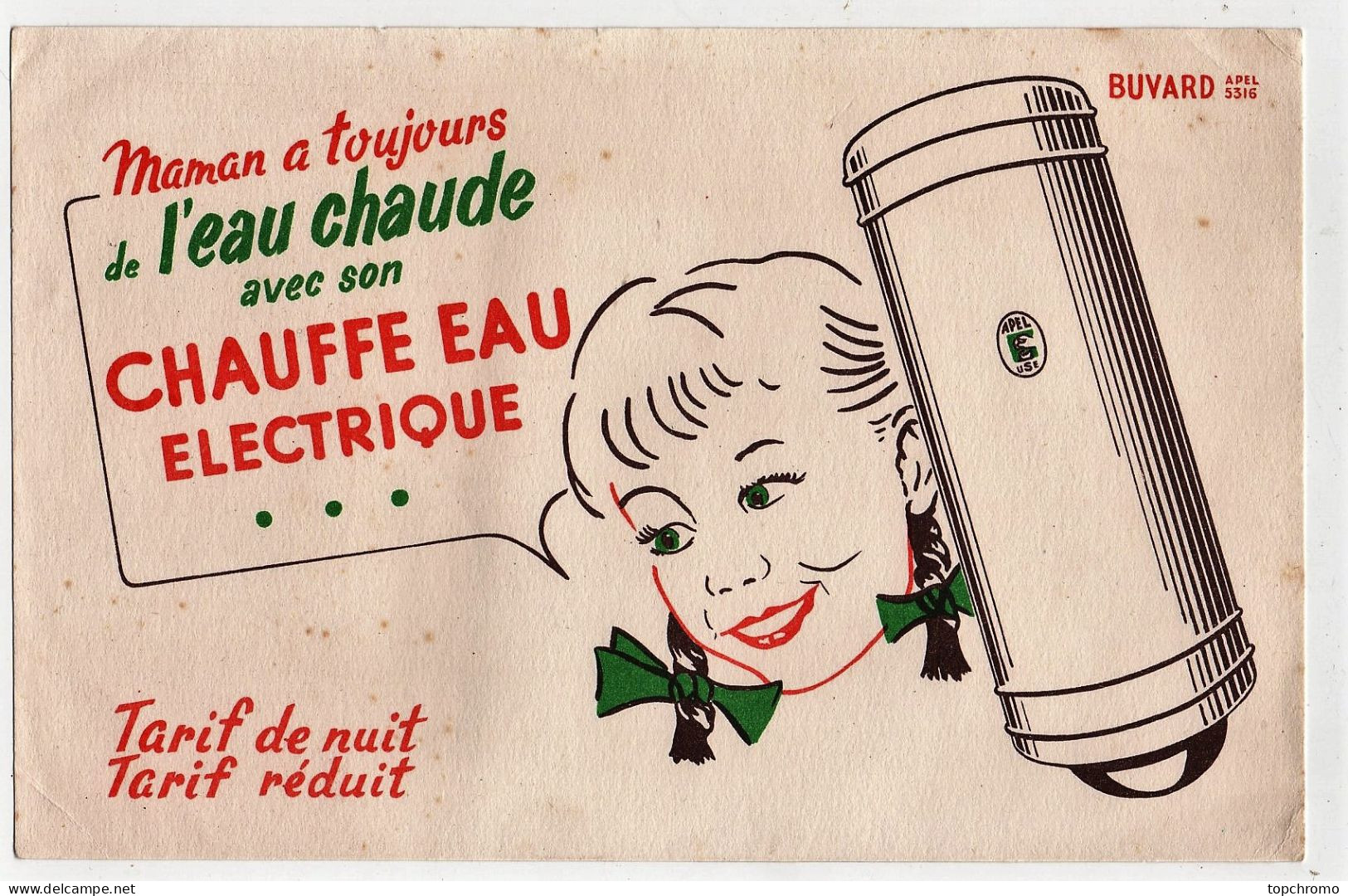 Buvard Chauffe Eau électrique Fille Fillette - Electricity & Gas