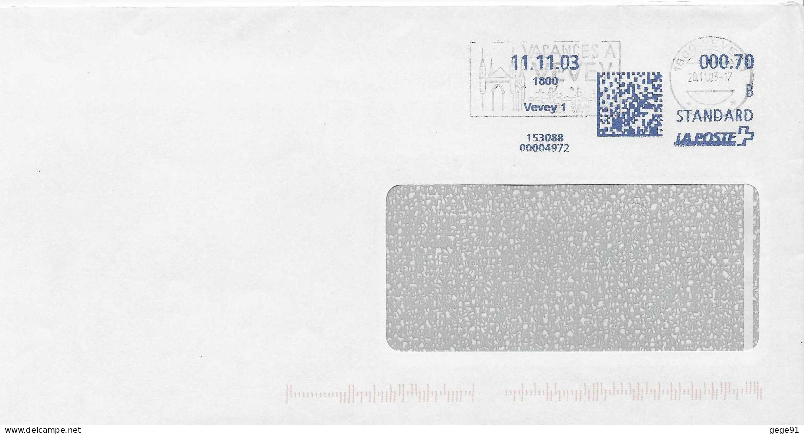 Ema Frama - Lettre De Vevey - Postage Meters