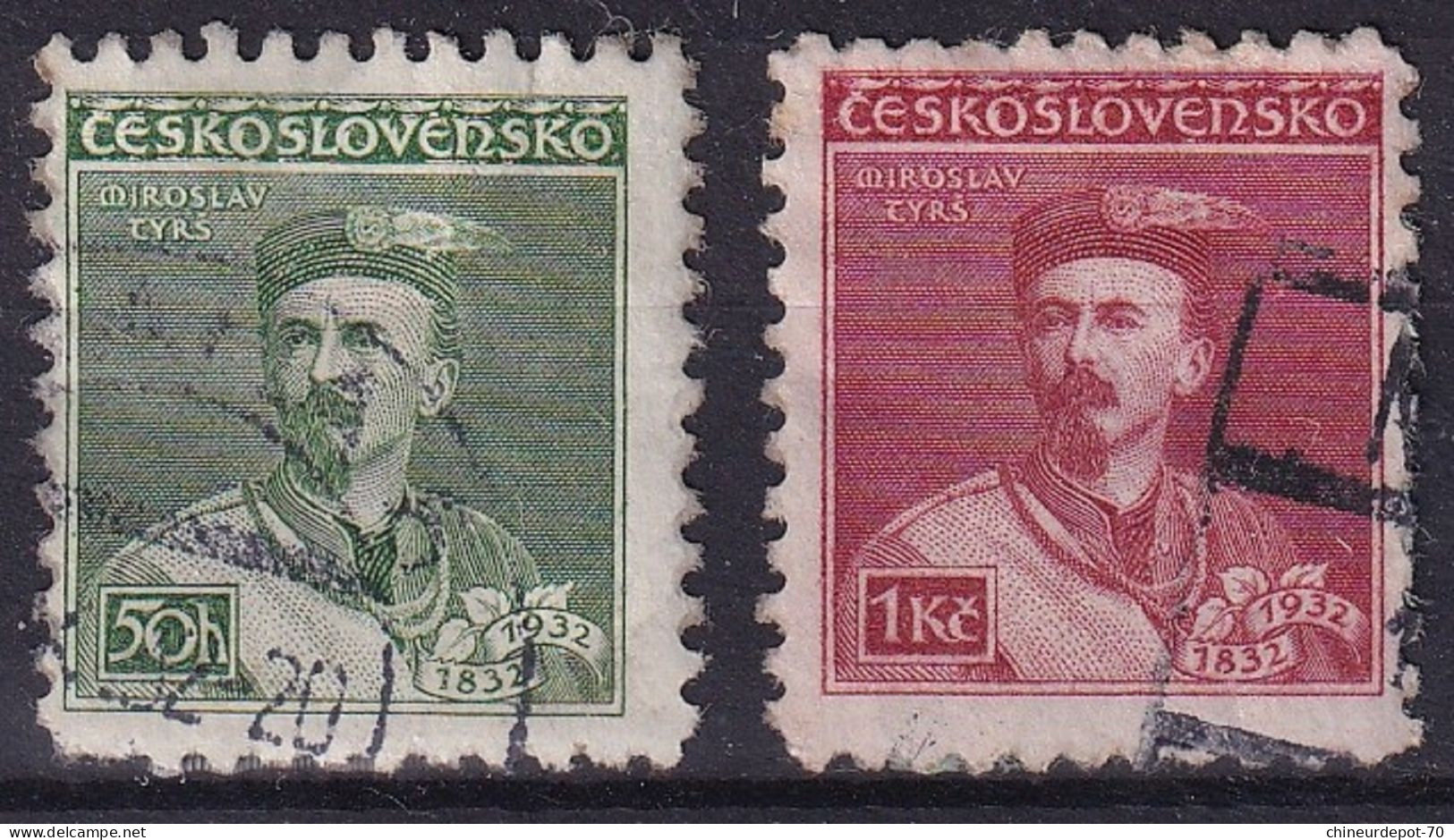 TCHÉCOSLOVAQUIE 1932 Miroslav Tyrs - Used Stamps