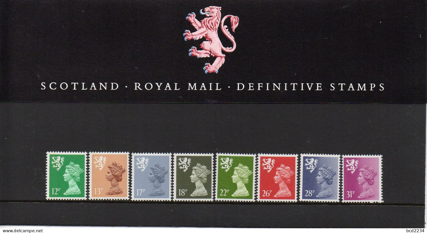 GB GREAT BRITAIN 1987 SCOTLAND REGIONAL DEFINITIVE ISSUE MACHINS PRESENTATION PACK No 10 +ALL INSERTS - Presentation Packs