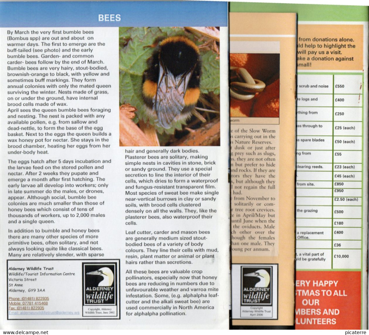 POST FREE UK- 3 X  Older Alderney Wildlife Magazines-Channel Islands-Protecting Wildlife For The Future- See 3 Scans - Wildlife