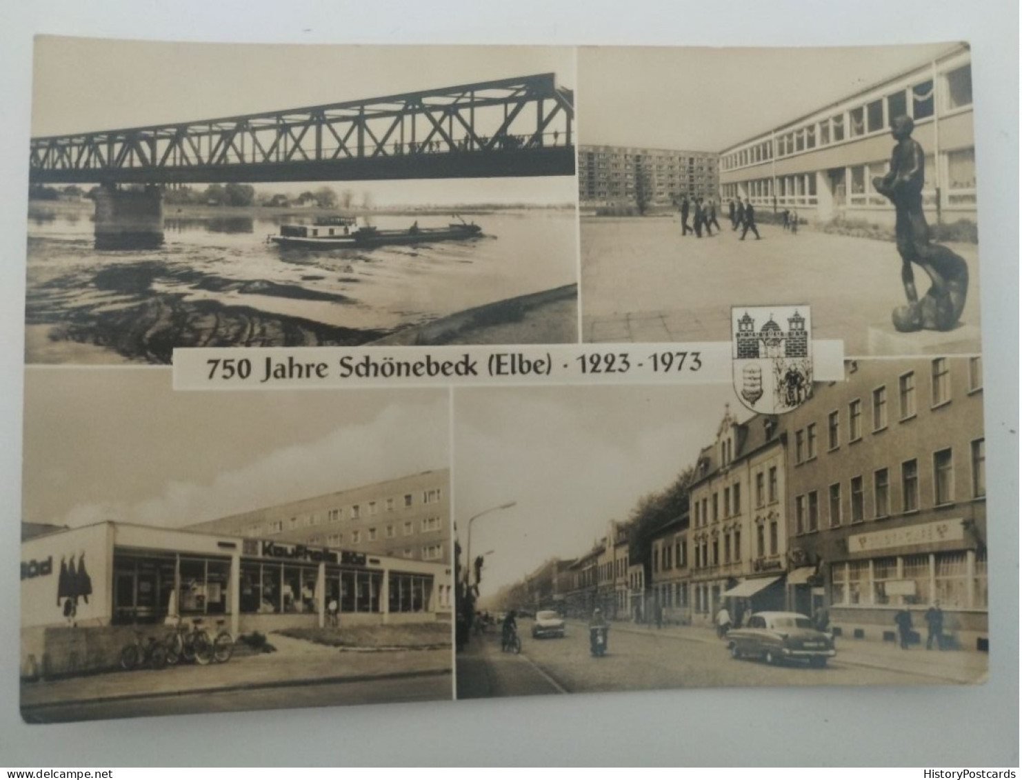 Schönebeck (Elbe), 750 Jahre, POS, Kaufhalle, Leninstraße, 1973 - Schönebeck (Elbe)