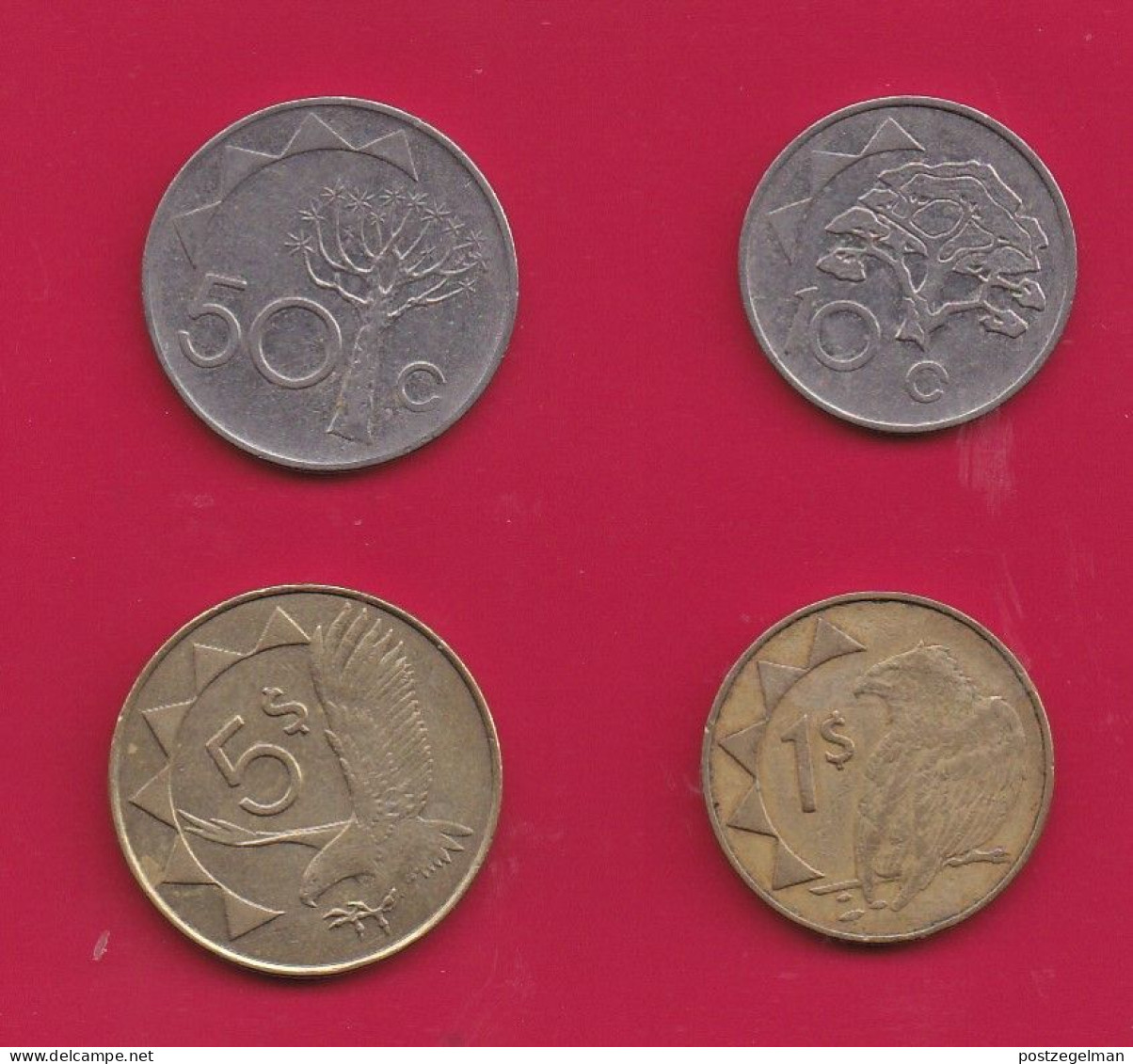 NAMIBIA 1993 4 Different Coins KM1=5 - Namibie