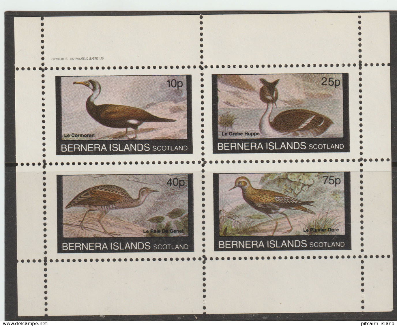 Bernera  Islands Scotland   1982  Block  207a + 1177   MNH   Birds       - Ortsausgaben