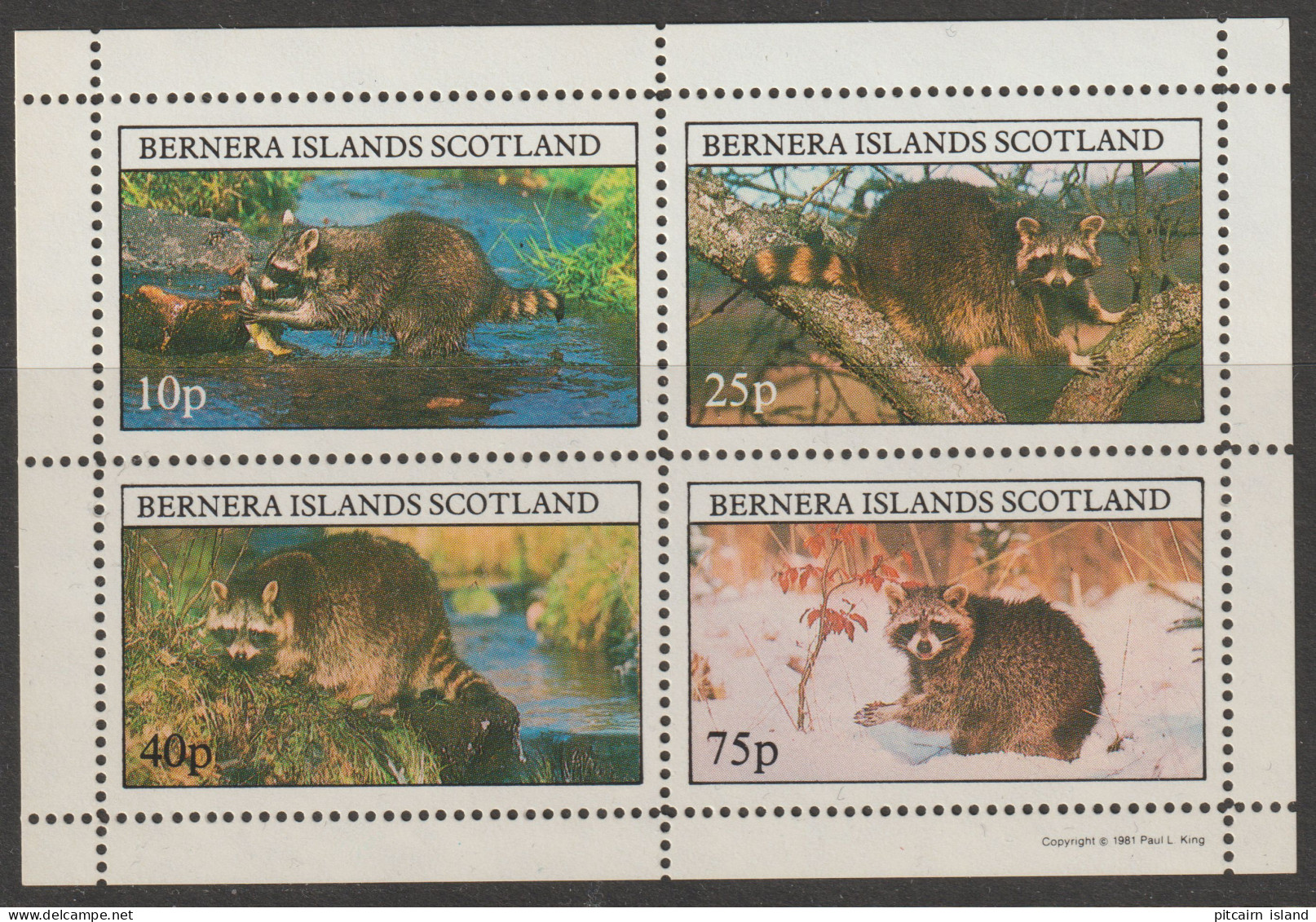 Bernera  Islands Scotland     1982  Block  207a + 1177   MNH   Birds       - Local Issues