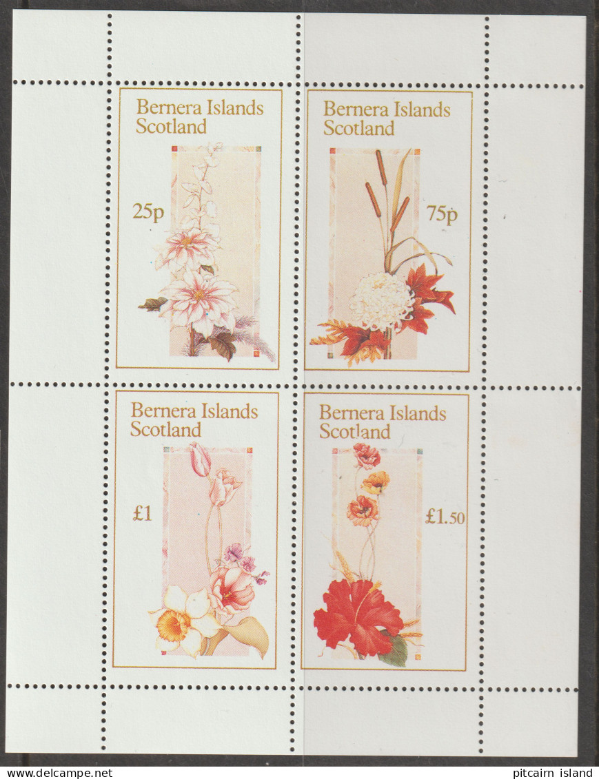 Bernera  Islands Scotland   1982  Block Nr. 282 A  MNH Flowers - Emisiones Locales