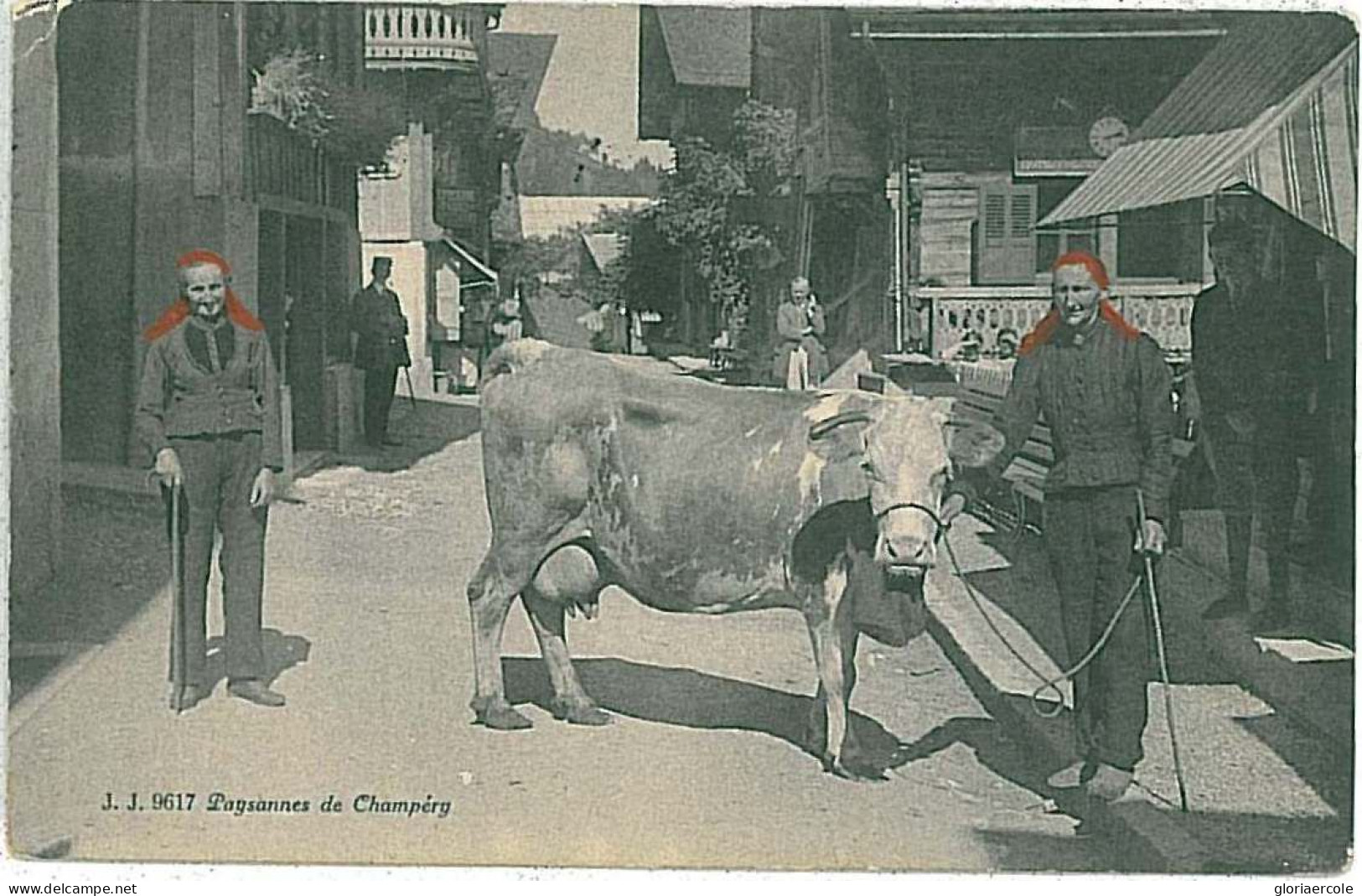 31274 - Vintage Postcard SWITZERLAND Ansichtskarten SCHWEIZ - Champéry, Valais 1914 - ETHNIC - Champéry