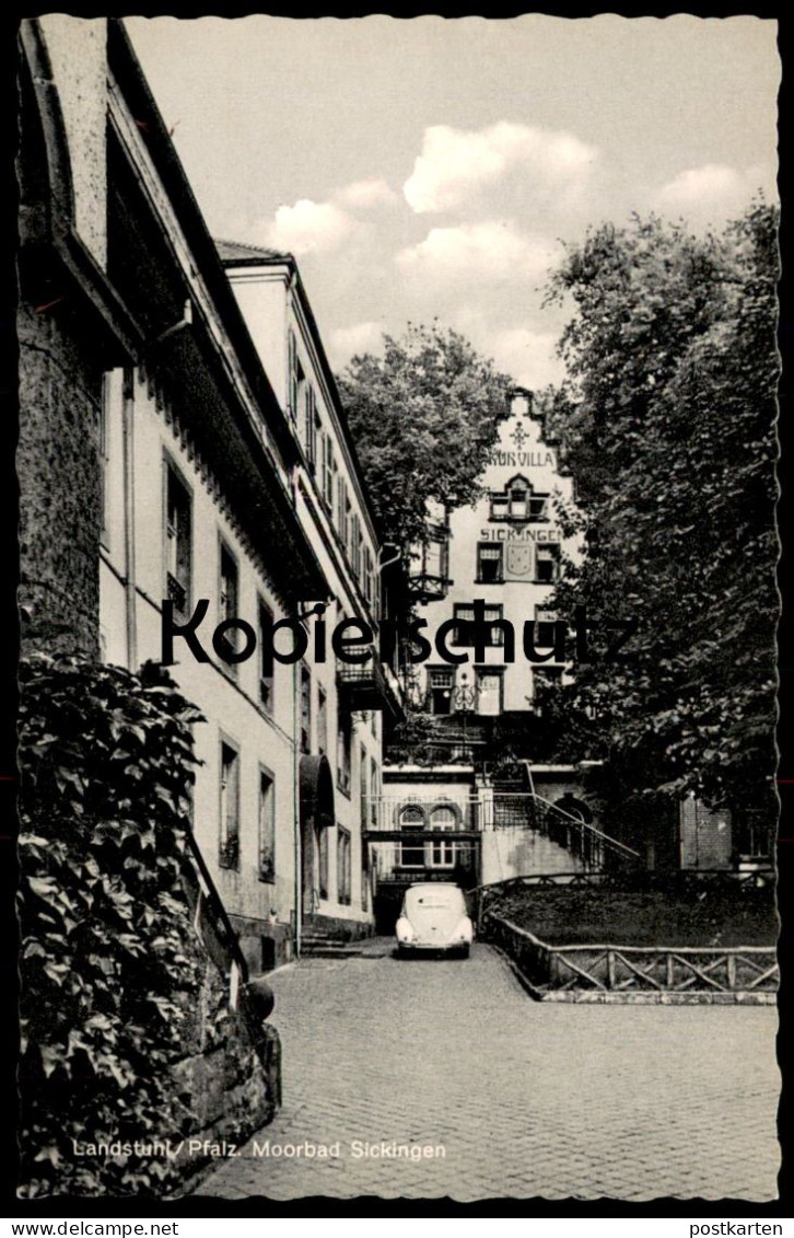 ÄLTERE POSTKARTE LANDSTUHL PFALZ MOORBAD SICKINGEN VW KÄFER VOLKSWAGEN KURVILLA VILLA Ansichtskarte AK Cpa Postcard - Landstuhl