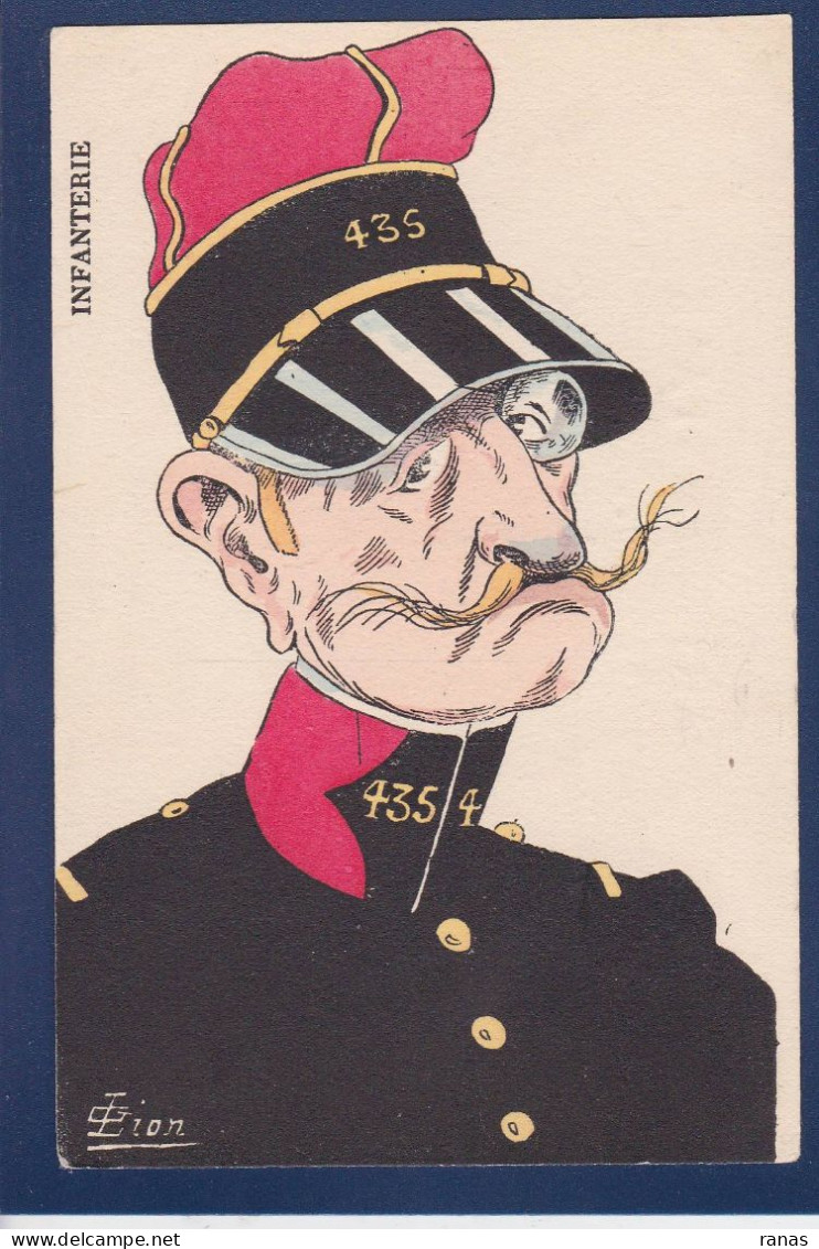 CPA LION Satirique Caricature Non Circulé Militaria - Lion