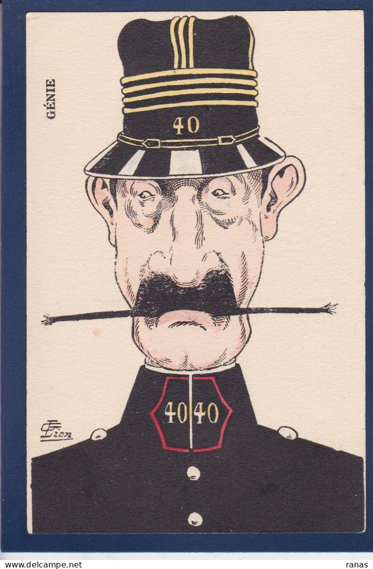 CPA LION Satirique Caricature Non Circulé Militaria - Lion