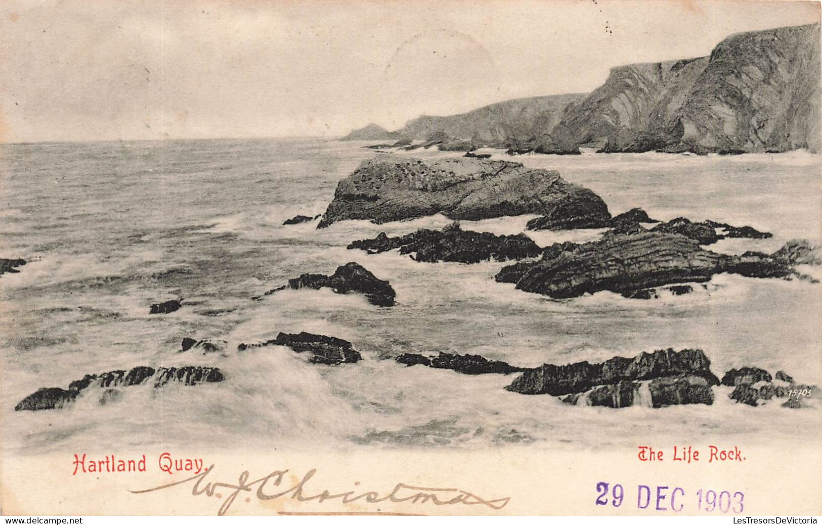 ROYAUME-UNI - Angleterre - Hartland Quay - The Life Rock - Carte Postale Ancienne - Other & Unclassified