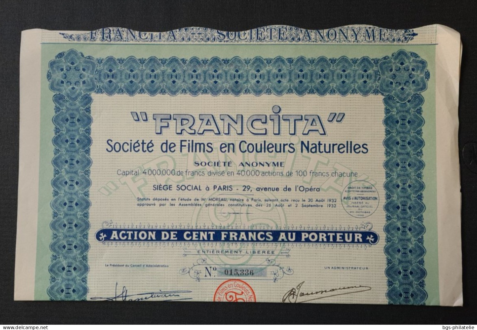 "FRANCITA" Société De Fims En Couleur Naturelles. - Cinéma & Theatre