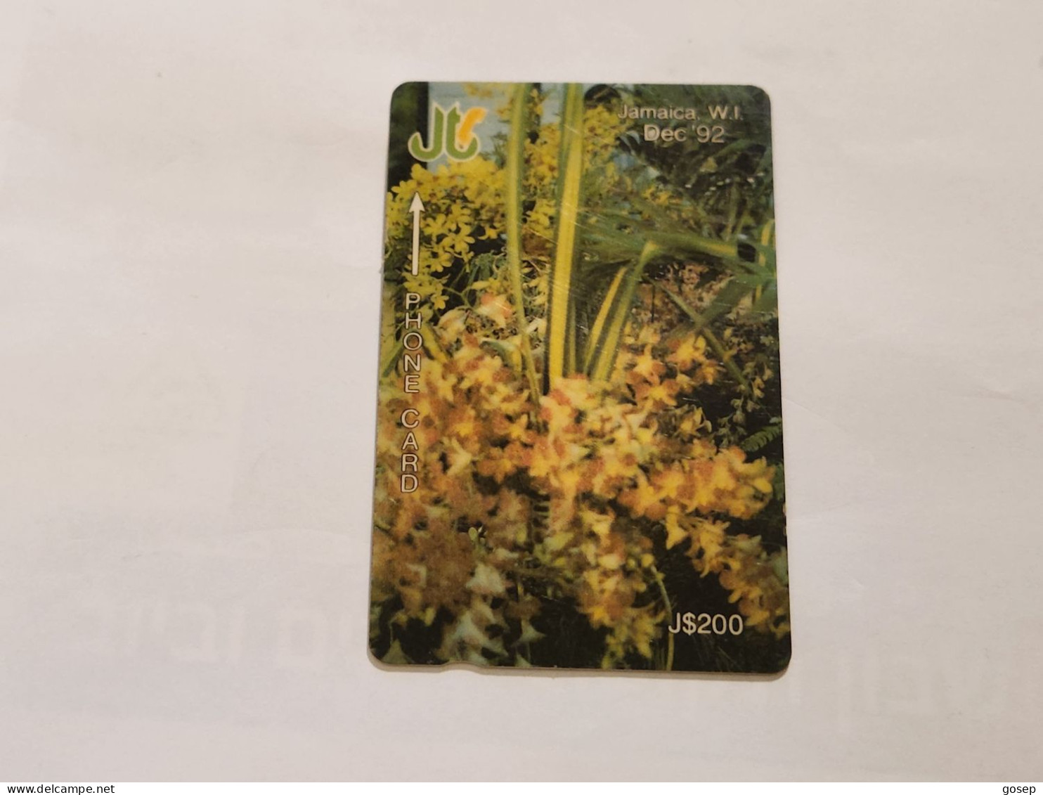 JAMAICA-(13JAME-JAM-13E)-Lilies-(14)-(13JAME043379)-(J$200)-used Card+1card Prepiad - Jamaica