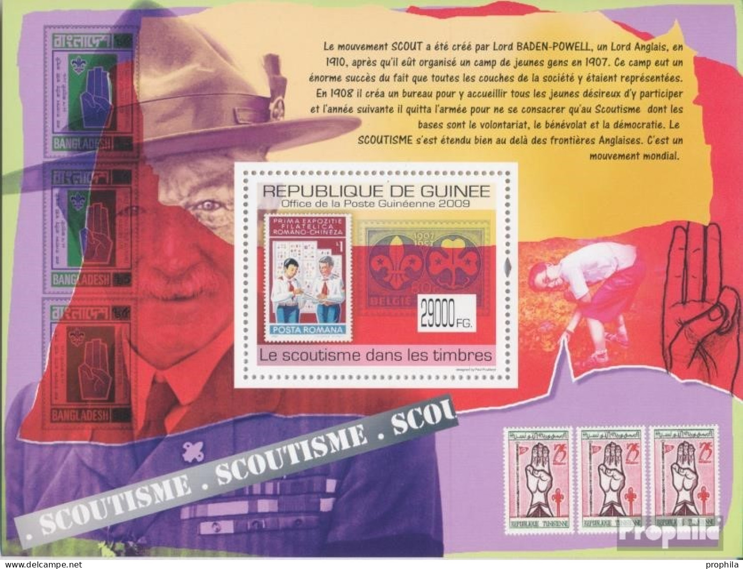 Guinea Block 1772 (kompl. Ausgabe) Postfrisch 2009 Pfadfinder Auf Briefmarken - Guinée (1958-...)