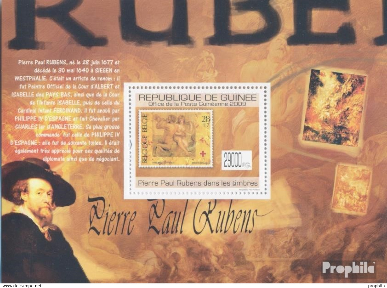 Guinea Block 1770 (kompl. Ausgabe) Postfrisch 2009 Rubens-Gemälde Auf Briefmarken - Guinée (1958-...)