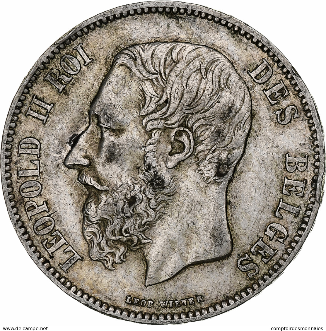 Belgique, Leopold II, 5 Francs, 5 Frank, 1871, Bruxelles, TB+, Argent, KM:24 - 5 Frank