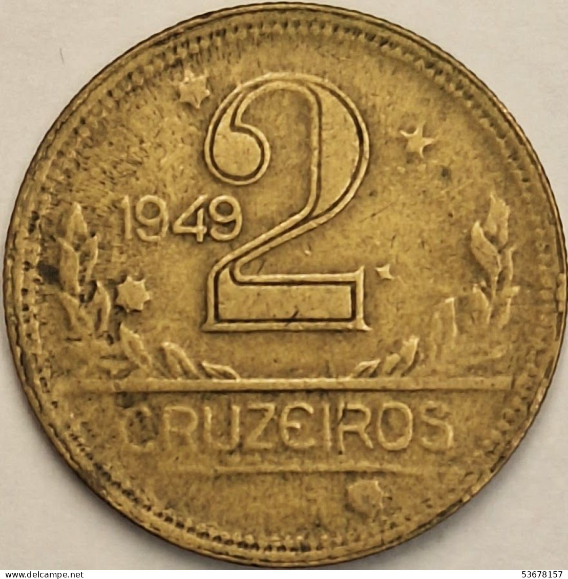 Brazil - 2 Cruzeiros 1949, KM# 559 (#3253) - Brésil