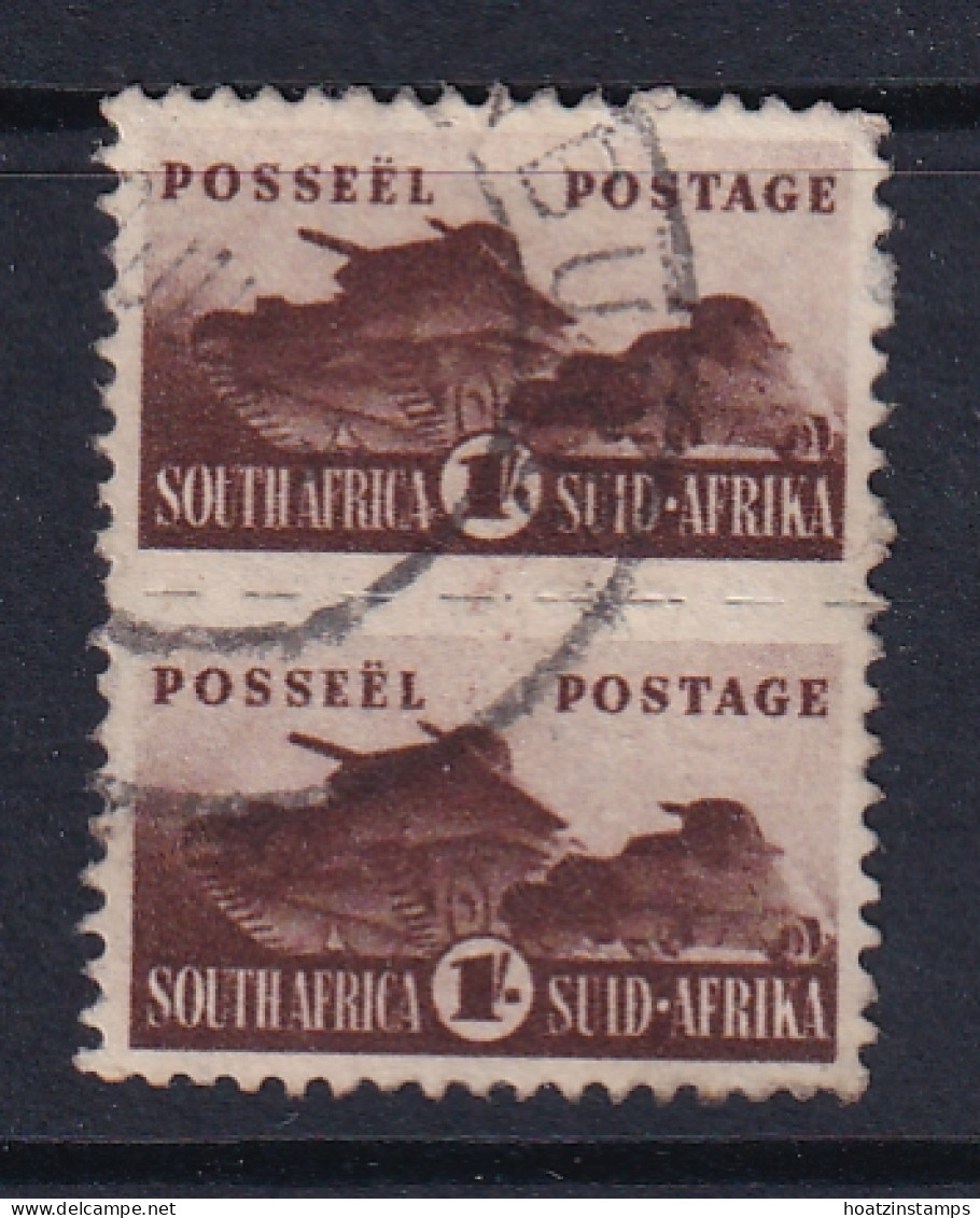 South Africa: 1942/44   War Effort (Small Size)   SG104   1/-   Used Pair - Gebruikt
