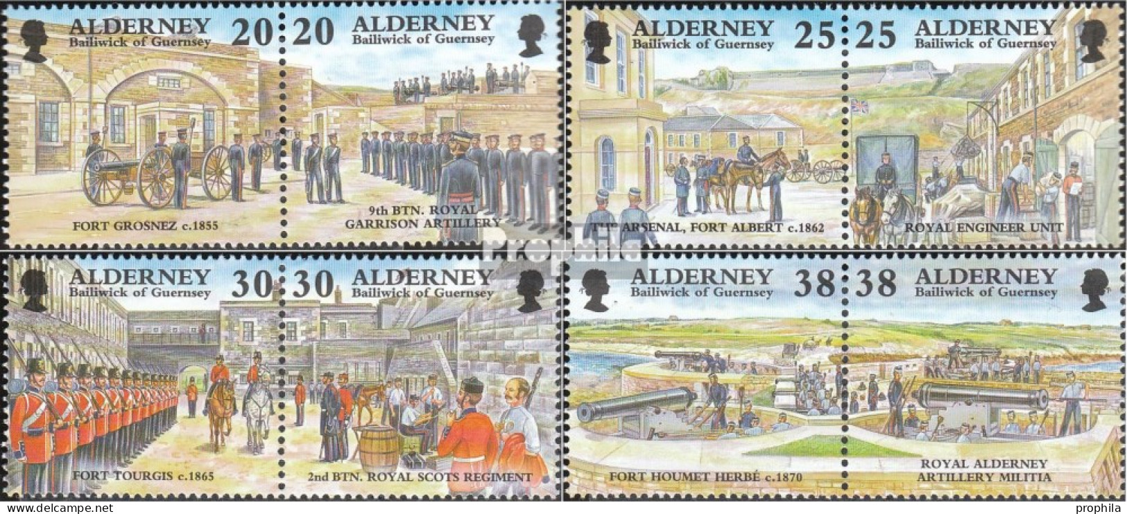GB - Alderney 137-144 Paare (kompl.Ausg.) Postfrisch 1999 Entwicklung - Alderney