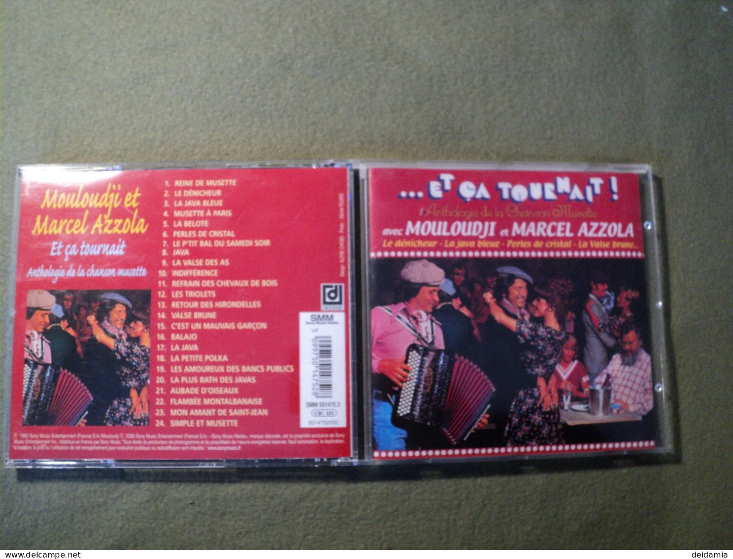 MOULOUDJI ET MARCEL AZZOLA. CD 24 TITRES DE 2000. SMM 501475 2 REINE DE MUSETTE / LE DENICHEUR / LA JAVA BLEUE / MUSETTE - Other - French Music