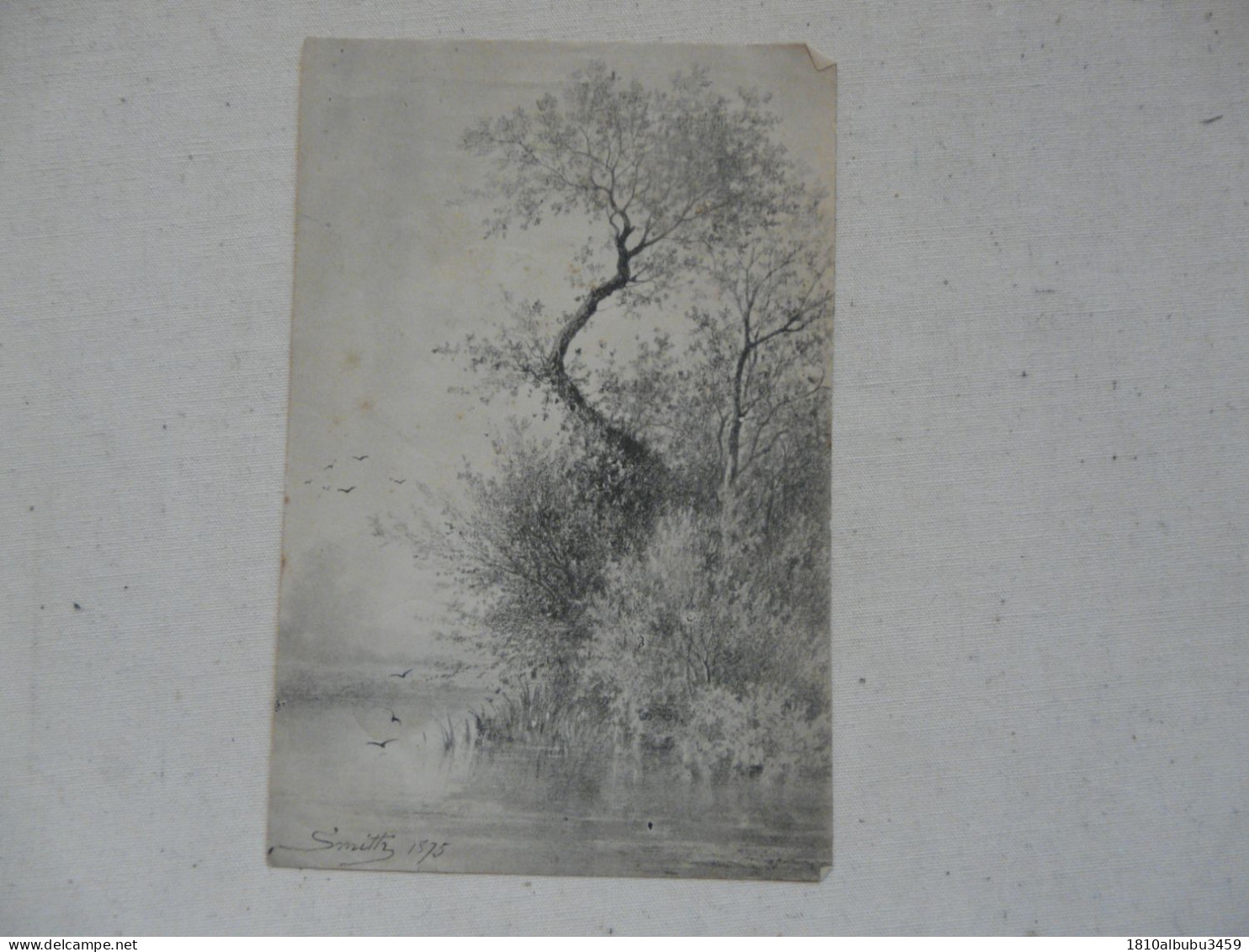 SUPERBE DESSIN ( 11 X 17 Cm)- Paysage Réalisé Par SMITH 1875 - Zeichnungen