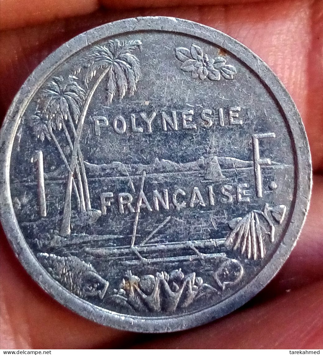 Polynésie Française . 1 Franc 1987, Aluminium, UNC, Agouz - French Polynesia