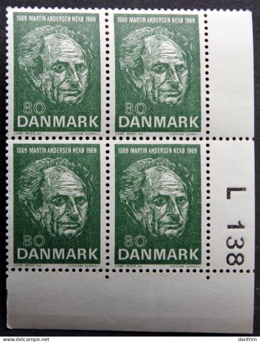 Denmark 1969  Minr.482   MNH  (**) Martin Andersen Nexø Forfatter / Auteur / Autor (  ( Lot KS 1058) - Ungebraucht