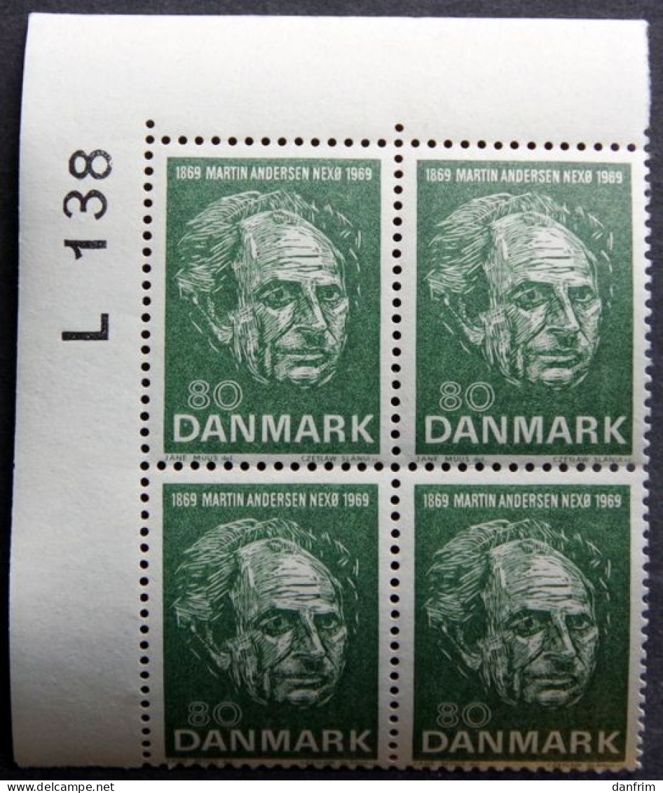 Denmark 1969  Minr.482   MNH  (**) Martin Andersen Nexø Forfatter / Auteur / Autor (  ( Lot KS 1054) - Neufs