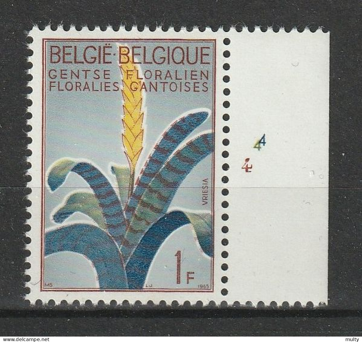 Belgie OCB 1315  ** MNH Met Plaatnummer 4 - 1961-1970