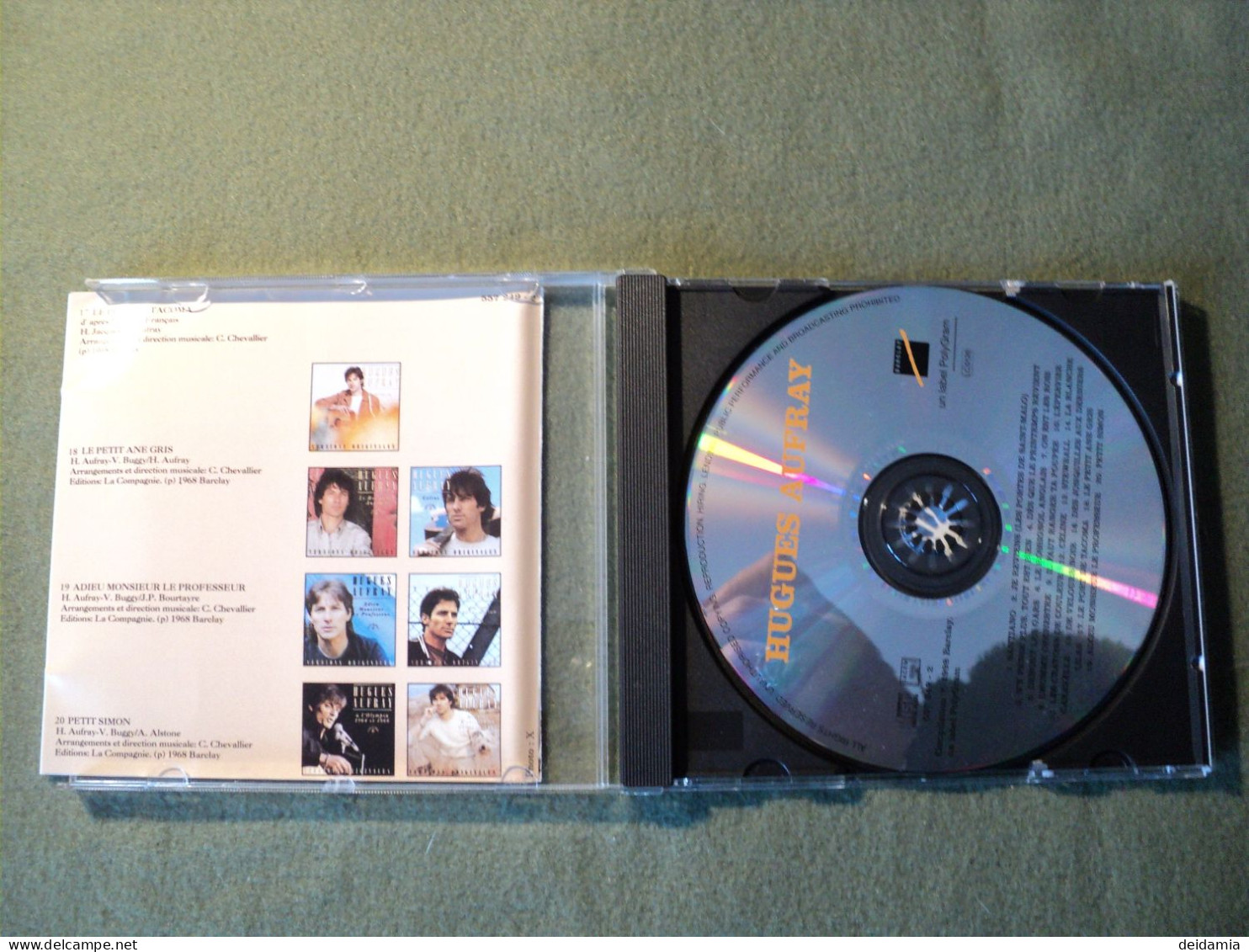 HUGUES AUFRAY. CD 20 TITRES DE 1998. POLYGRAM 557 249 2 SANTIANO / JE REVIENS / N Y PENSE PLUS TOUT EST BIEN / DES QUE L - Other - French Music