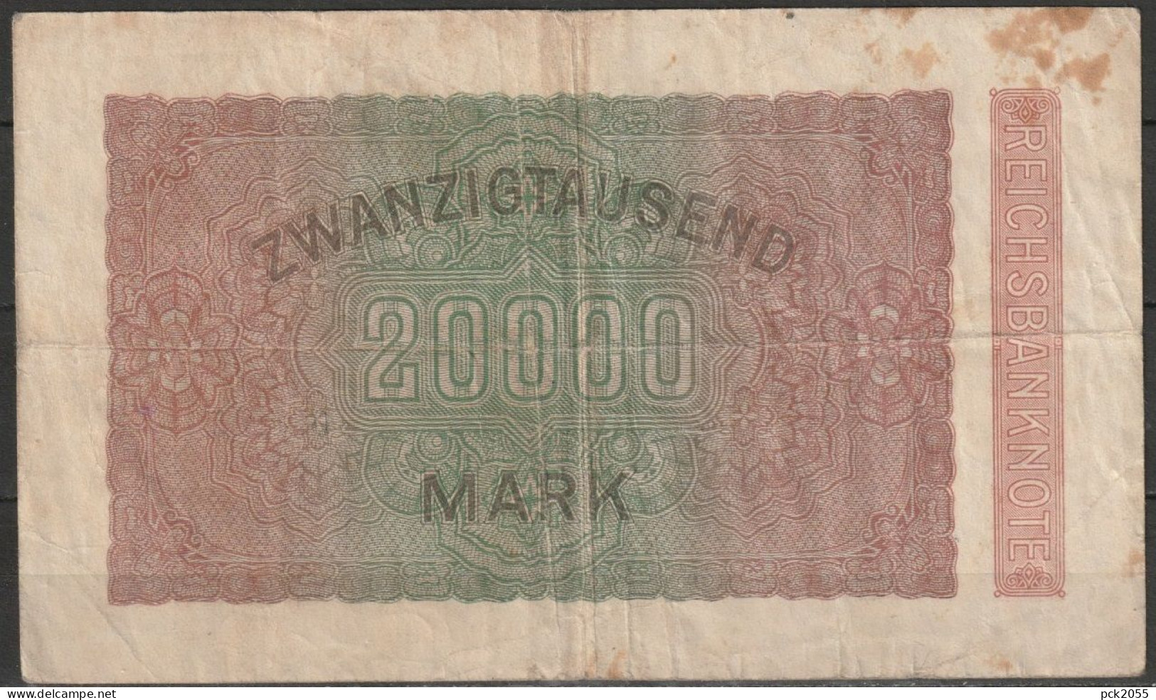DR.20000 Mark Reichsbanknote 20.2.1923 Ros.Nr.84b, P85 ( D 6737 ) - 20000 Mark