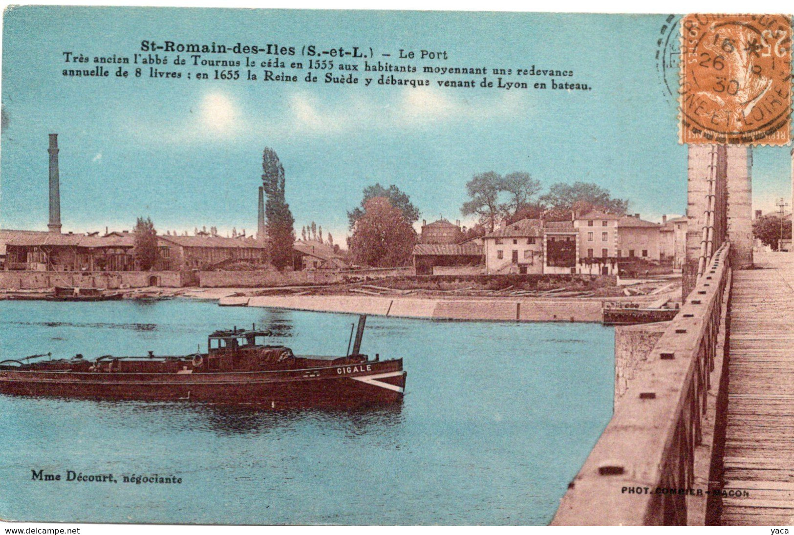 P - Saint Romain Des Iles  - Le Pont  -  Remorqueur La " Cigale " - Remorqueurs