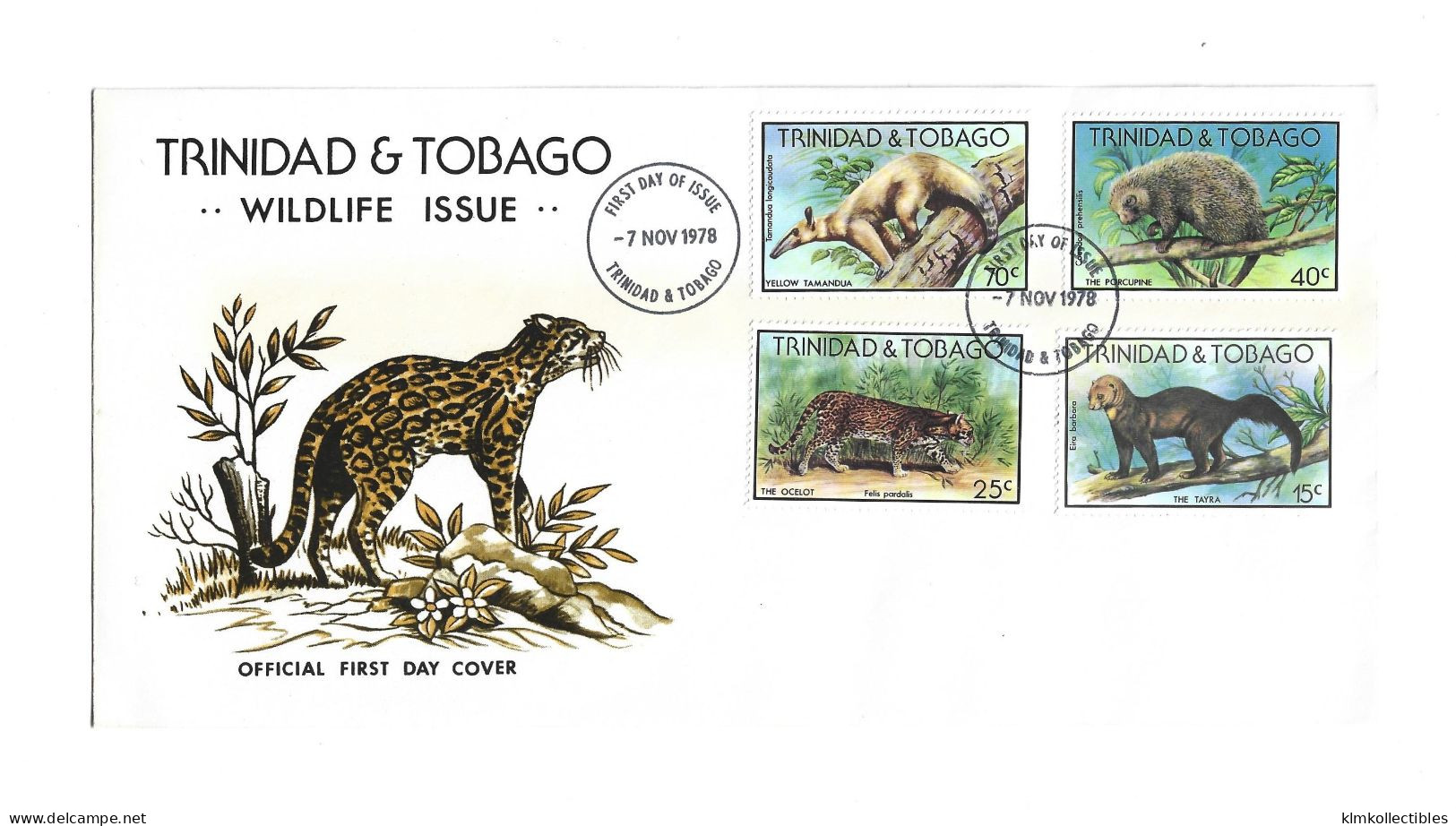 TRINIDAD TOBAGO - FDC COVER FAUNA - Trinité & Tobago (1962-...)