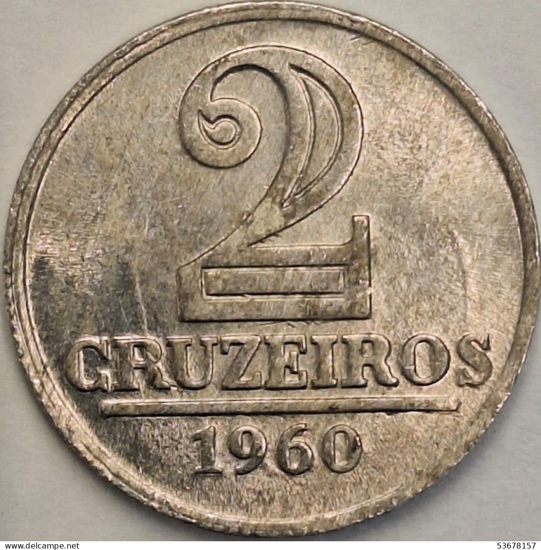 Brazil - 2 Cruzeiros 1960, KM# 571 (#3255) - Brésil