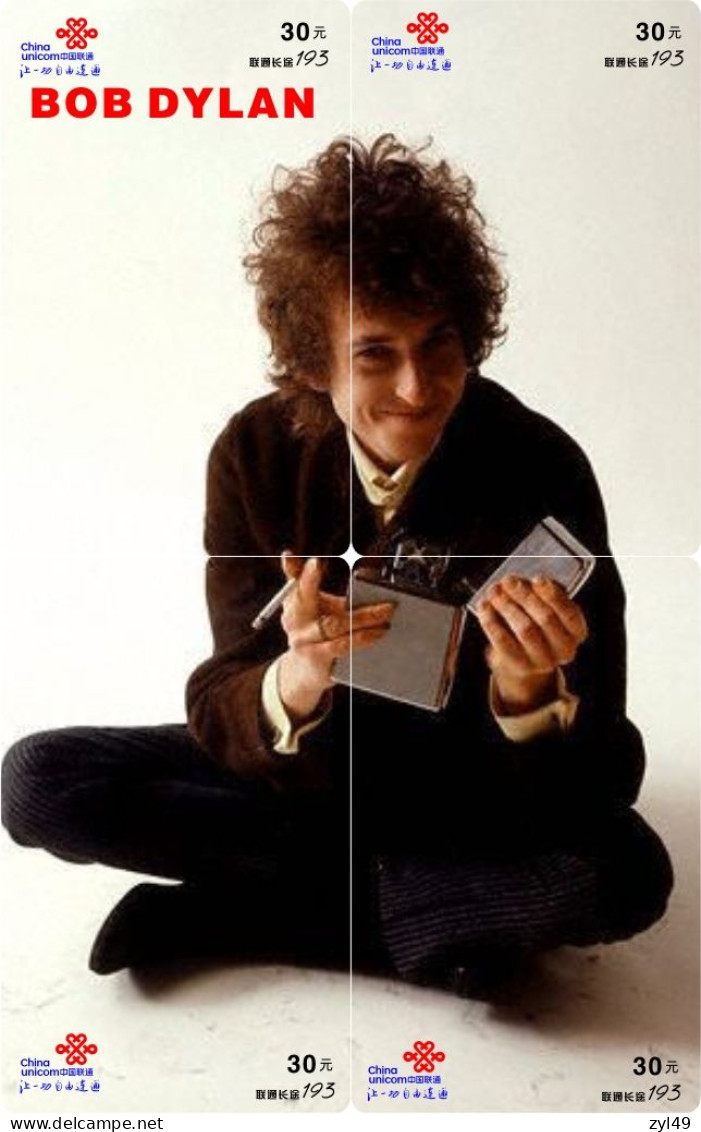 M14023 China Phone Cards BOB DYLAN Puzzle 136pcs - Música