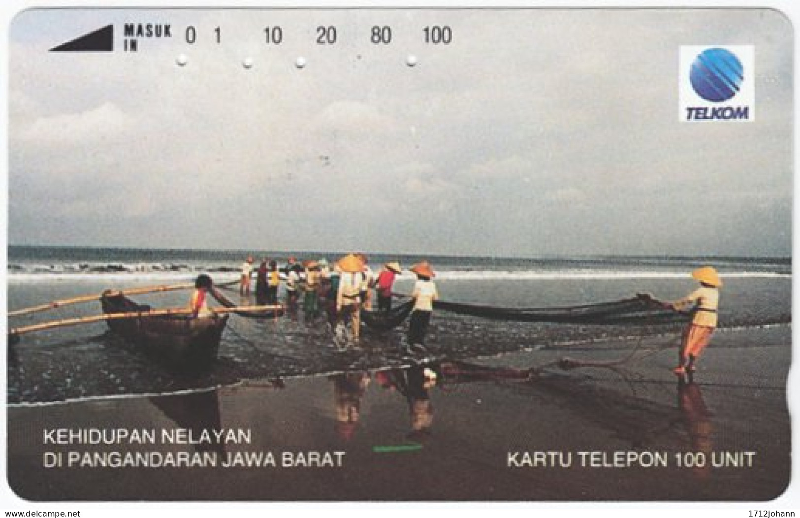 INDONESIA A-517 Magnetic Telkom - Landscape, Coast - Used - Indonésie