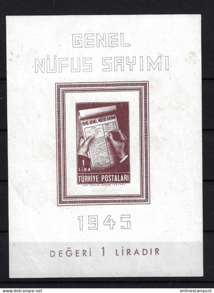 Turkey: Mi Block Nr 3 / 1172 Neuf **/MNH/Postfrisch Spot - Blocks & Kleinbögen