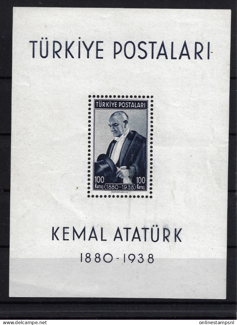 Turkey: Mi Block Nr 1 / 1071 Neuf **/MNH/Postfrisch 1938 - Blokken & Velletjes