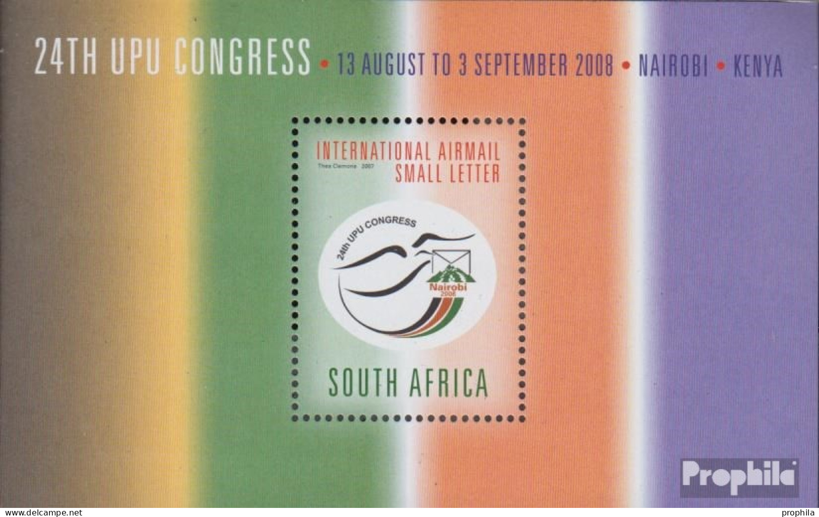 Südafrika Block111 (kompl.Ausg.) Postfrisch 2007 Kongress Weltpostverein - Unused Stamps