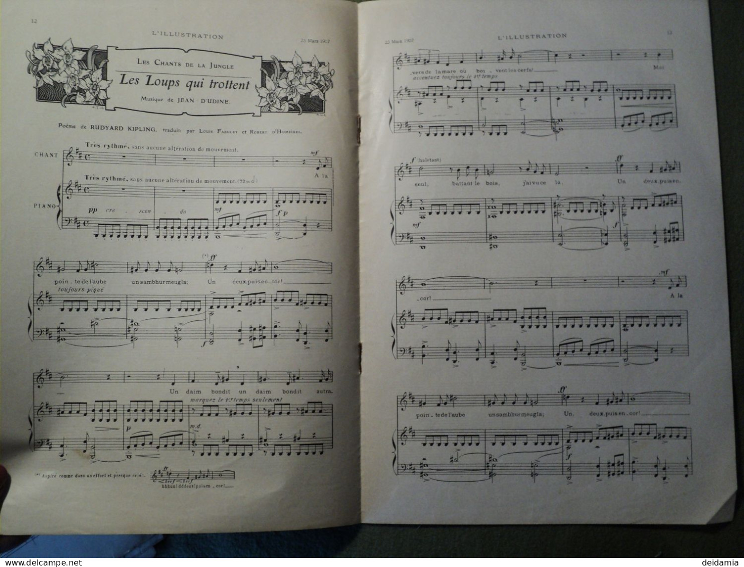 PARTITION DANS LA LANDE. 1907. L.A. BOURGAULT DUCOUDRAY SUPPLEMENT MUSICAL DE L ILLUSTRATION N° 3343 DU 23 MARS 1907 - Other & Unclassified