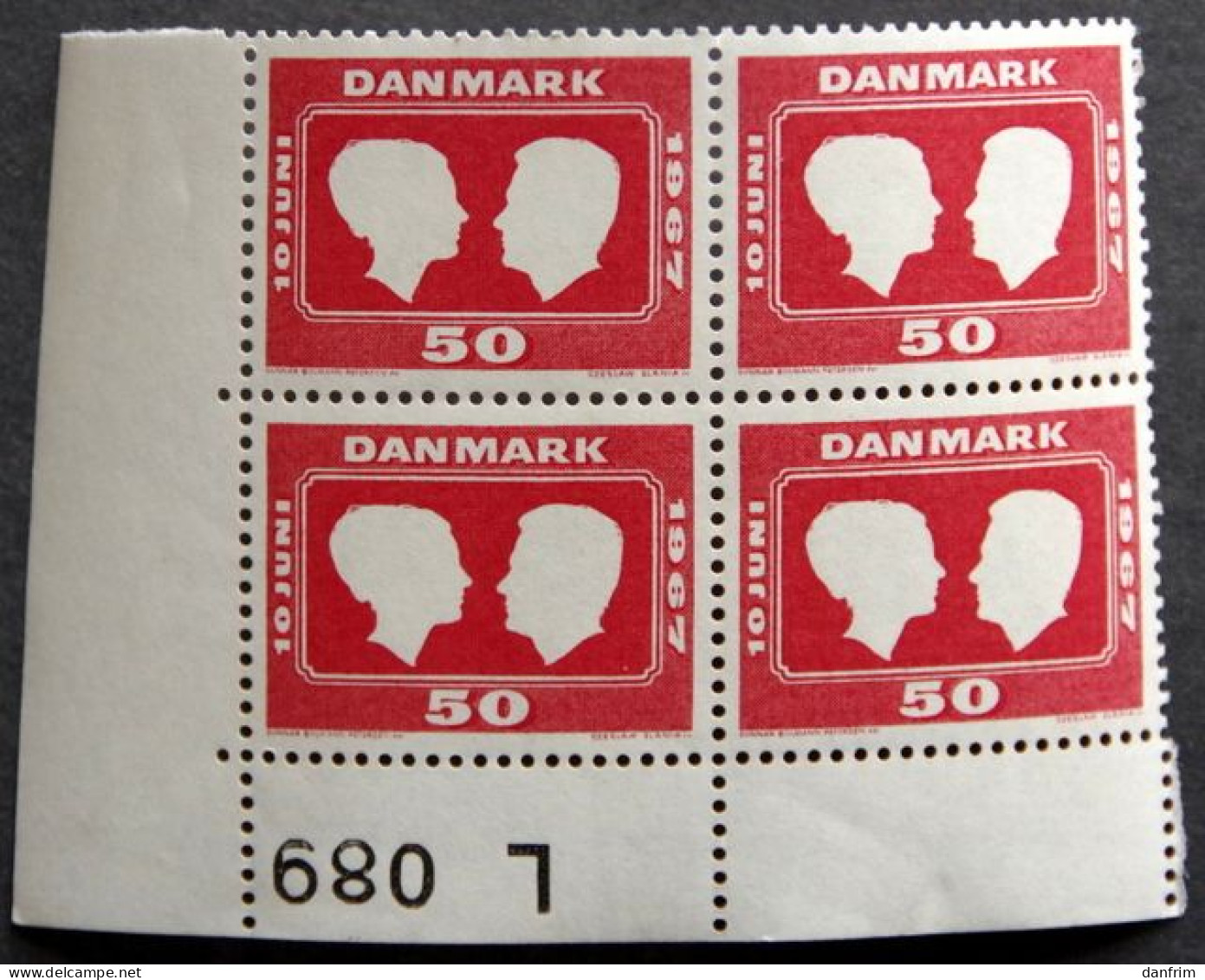 Denmark 1967 Cz.Slania  Minr.455  MNH   (**) Prinesse Margrethe And Count Henri's Wedding   ( Lot Ks 1581  ) - Nuovi