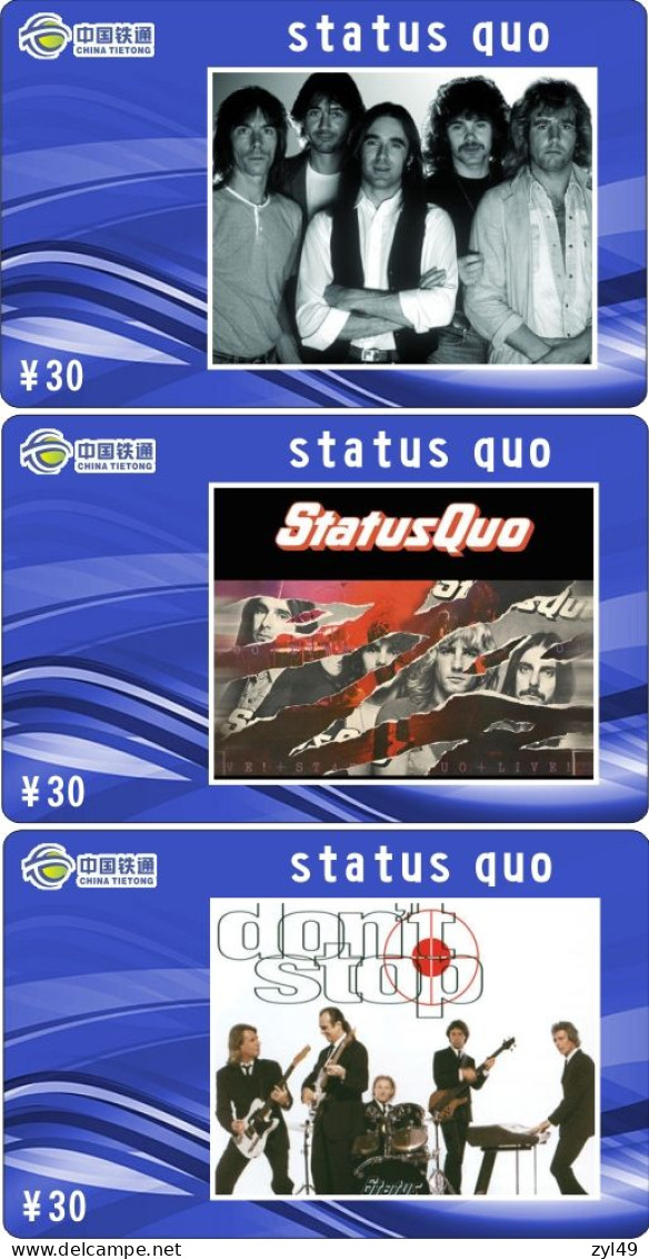 M14024 China Phone Cards Status Quo 74pcs - Música