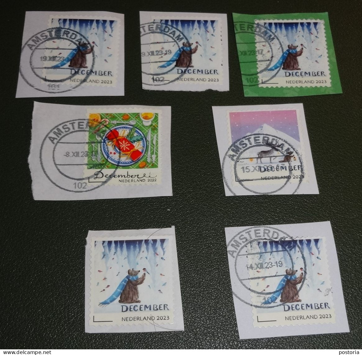 Nederland - NVPH - Gebruikt - Onafgeweekt - Mix Decemberzegels 2022 / 2023 - Used Stamps
