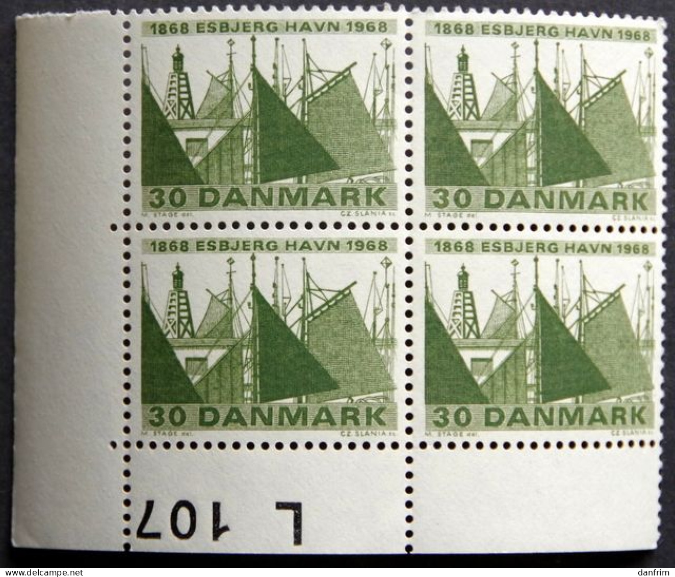 Denmark 1968  Port Of Esbjerg  Minr.467  MNH   (**)  Cz.Slania ( Lot Ks 1582  ) - Nuevos