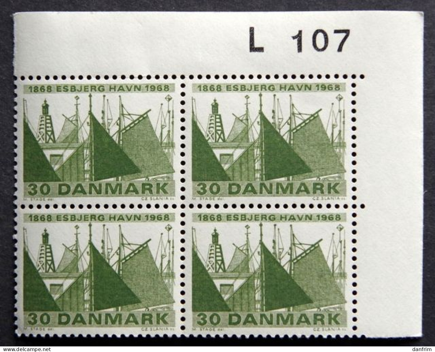 Denmark 1968  Port Of Esbjerg  Minr.467  MNH   (**)  Cz.Slania ( Lot Ks 1583  ) - Nuovi