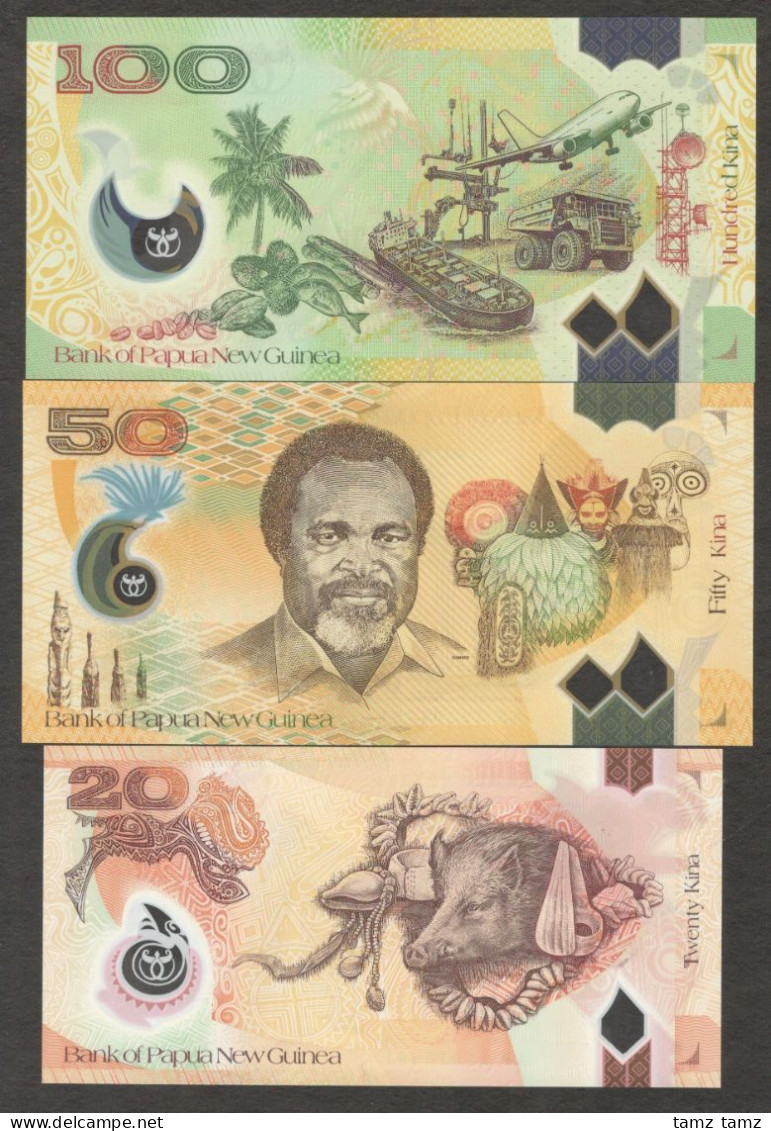 Full Set 6 Pcs Papua New Guinea 2 5 10 20 50 100 Kina Polymer 2012 - 2016 GEMUNC - Papua-Neuguinea